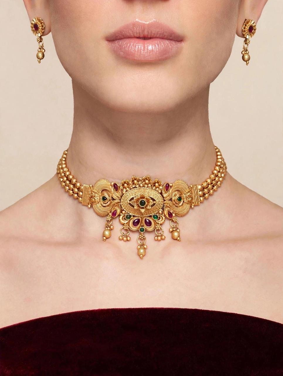 Rajwada Dori Choker Set