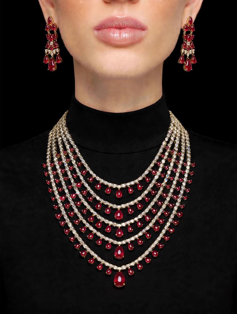 Ruby Cascade Layered Set