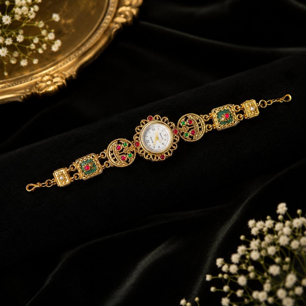 Rajasthani Kundan Enamel Watch